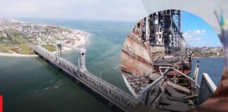 Українські військові завдали ракетного удару мостом через Дніпро Українські військові завдали ракетного удару мостом через Дніпро