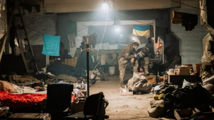 Українські солдати під час боїв на «Азовсталі»