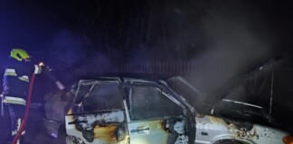 У Рівненському районі на ходу загорівся автомобіль (фото)