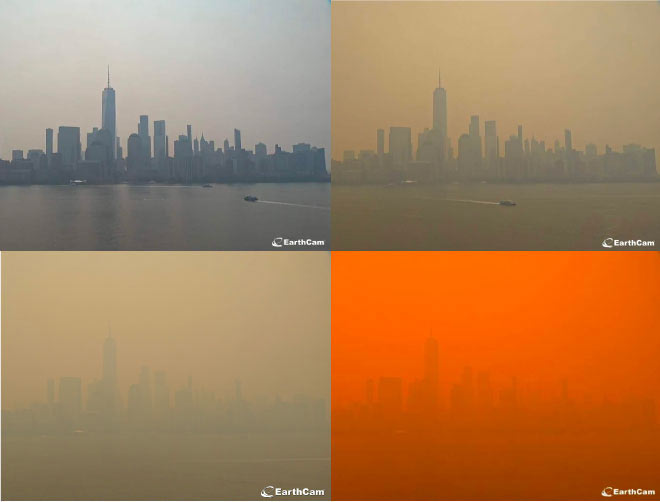 Вид на Манхеттен за допомогою камери EarthCam. Скріншот: earthcam.com/usa/newyork/worldtradecenter