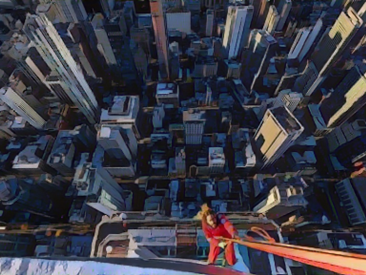 Літо підіймається на нью-йоркський хмарочос. Оце видовище! Літо підіймається на нью-йоркський хмарочос. Оце видовище!