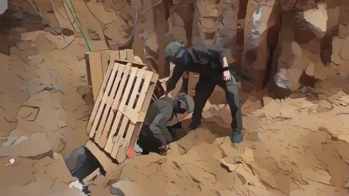 Ізраїльські військові перевіряють затоплення тунелів ХАМАС