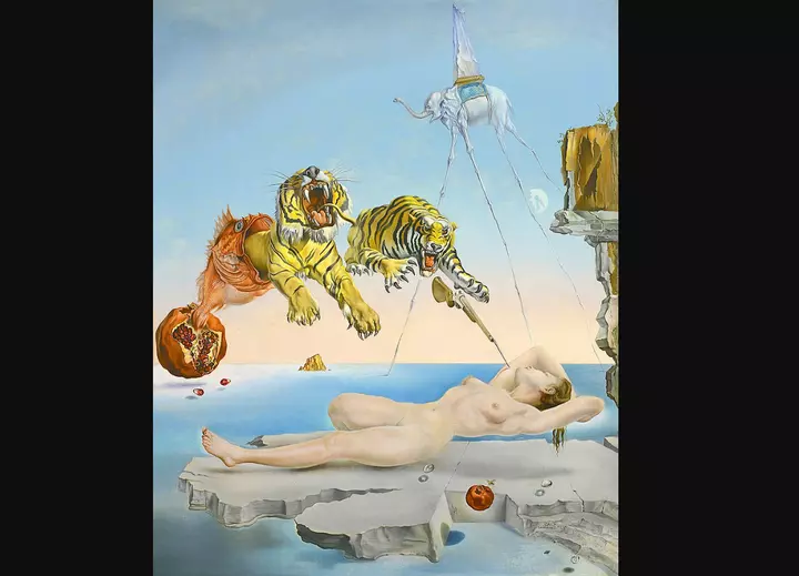 Сон, викликаний польотом бджоли навколо граната за секунду до пробудження