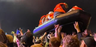 Перформанс Бенксі на фестивалі Гластонбері (Фото:Safi Bugel/The Guardian)