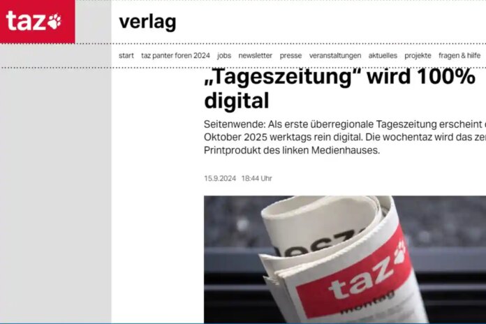 Берлінська газета йде в цифру