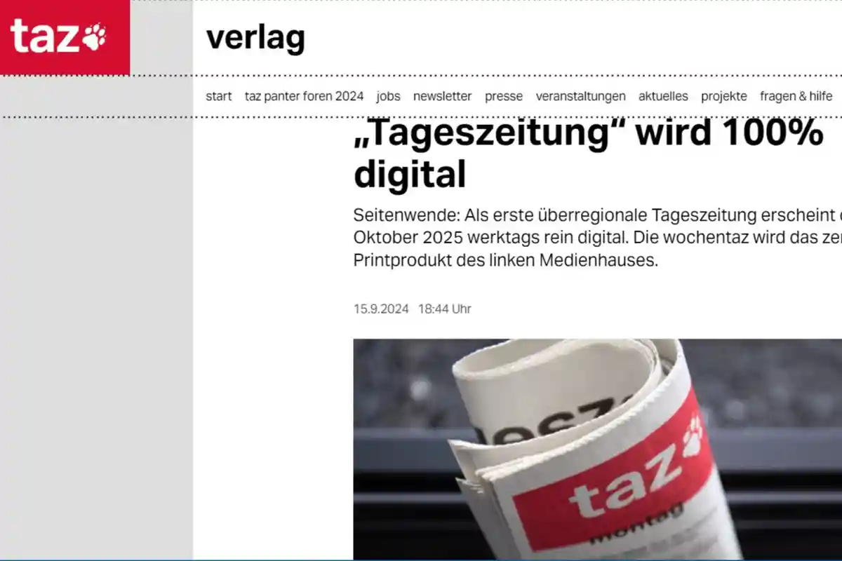 Берлінська газета йде в цифру