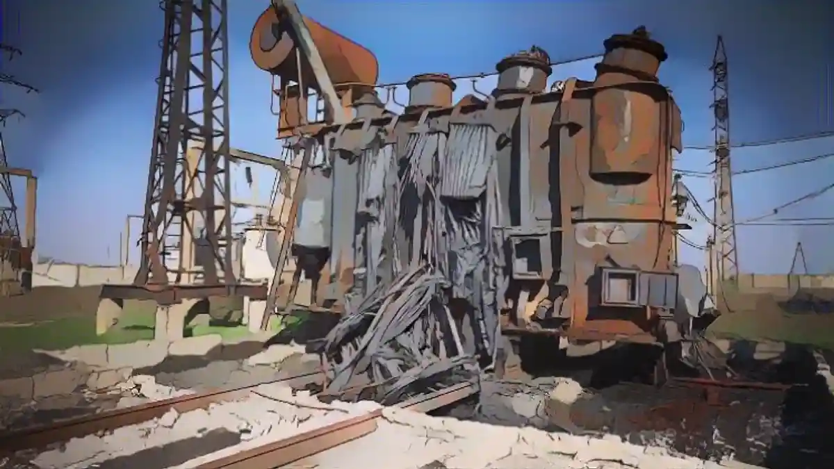 Зруйнований росіянами електрогенератор у Харківській області. Фото: aussiedlerbote.de